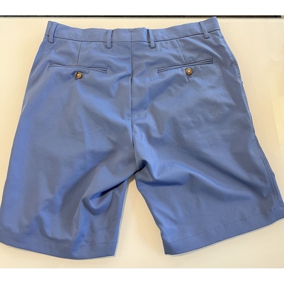 j mclaughlin Men's flat front golf shorts size 34 periwinkle blue - Picture 2 of 8